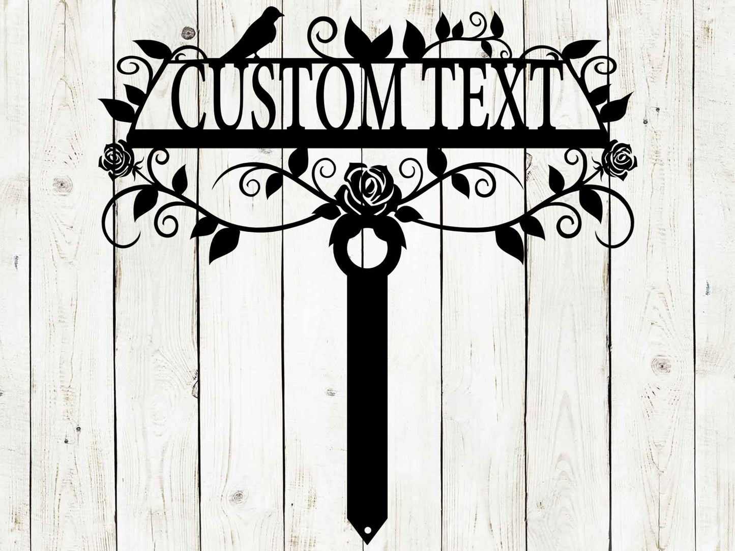 Custom Garden Sign, Rose Garden