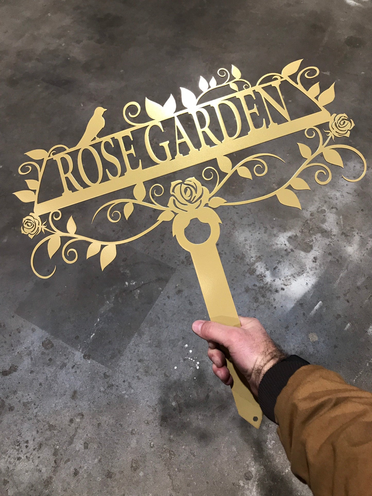 Custom Garden Sign, Rose Garden