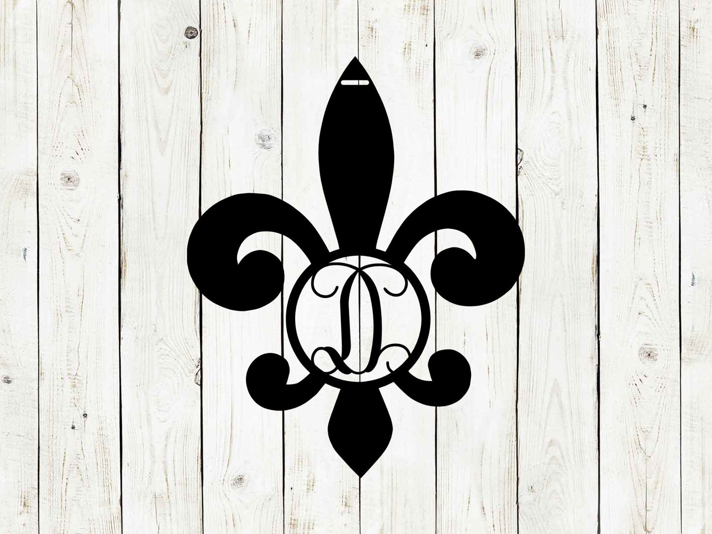 Fleur De Lis Monogram Door Hanger, Door Hanger, Metal Art, Metal Sign, Monogram Door Hanger, Home Decor, Mothers Day Gift, Door Decor