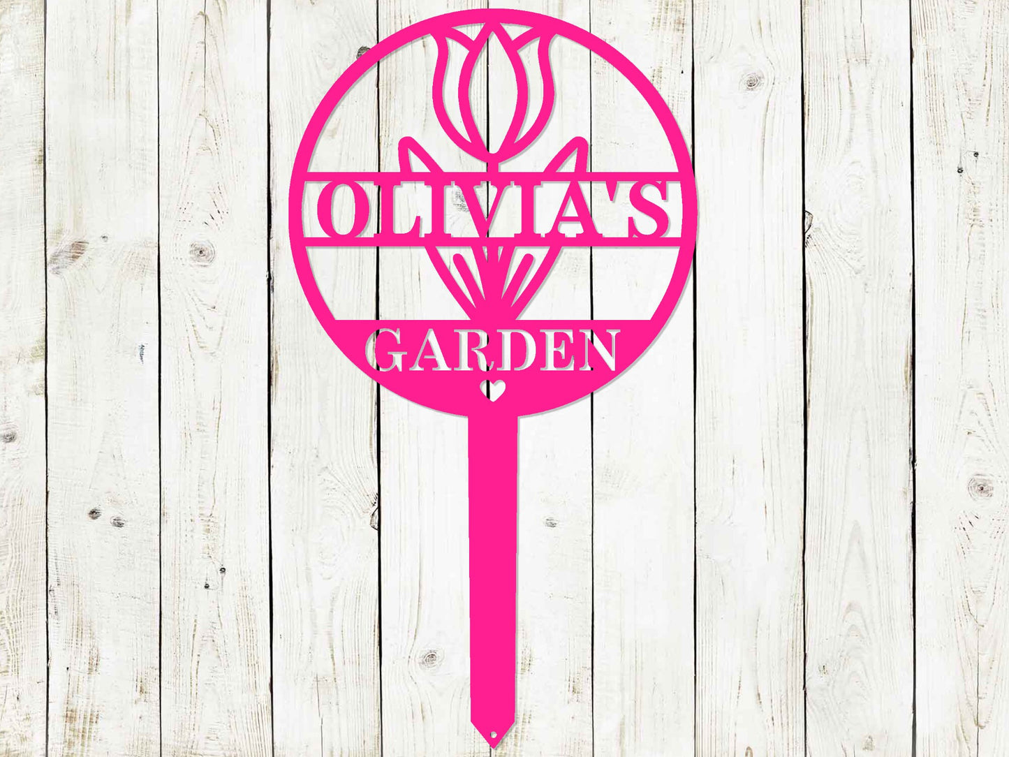 Custom Circle Tulip Garden Sign