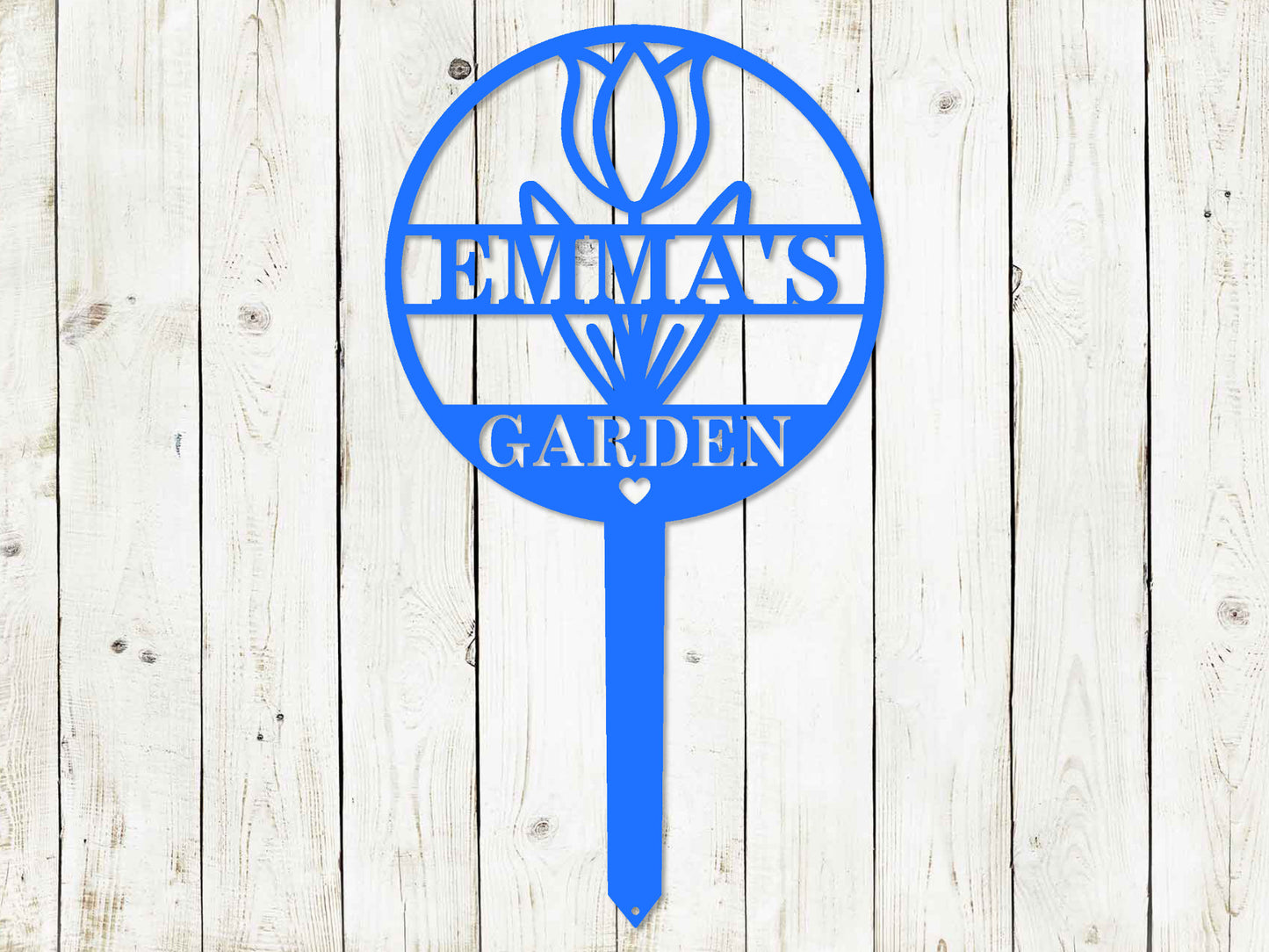 Custom Circle Tulip Garden Sign