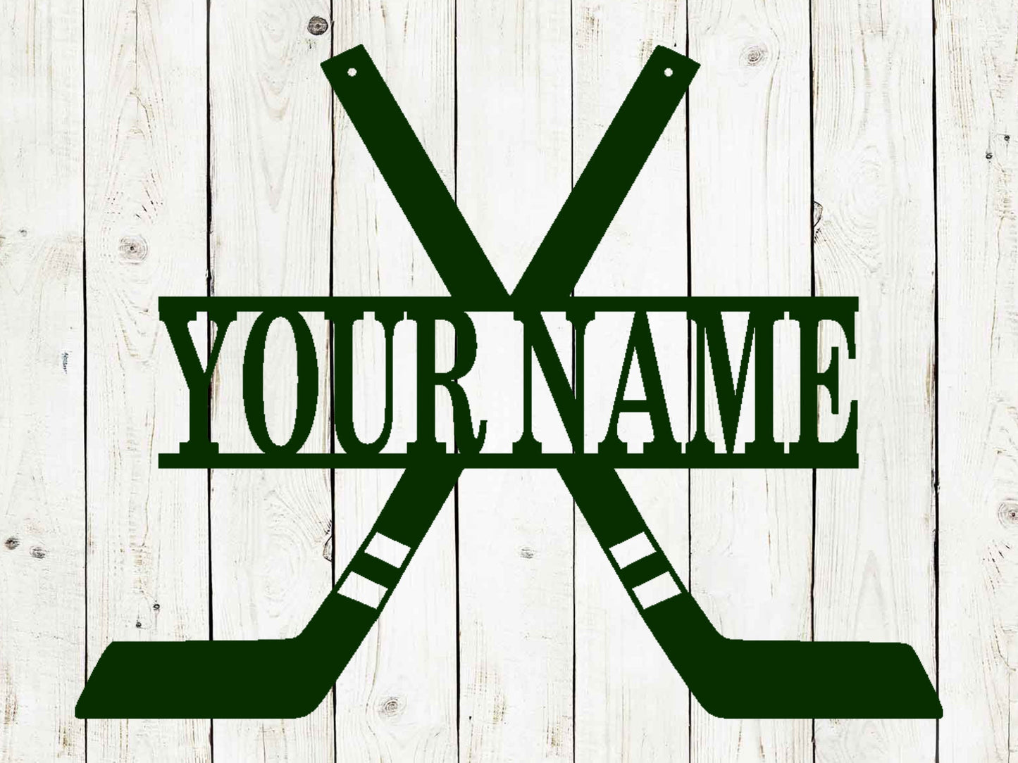 Hockey Custom Monogram Name Metal Sign, Hockey, Hockey Sign, Metal Sign, Custom Metal Sign, Birthday, Hockey Sticks
