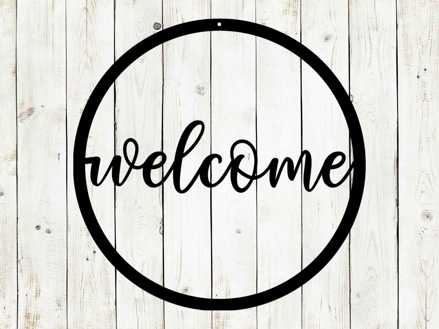 Welcome Circle Metal Sign, Metal Wall Art, Metal Signs, Home Decor, Welcome Sign, Gift Ideas, Farmhouse Decor