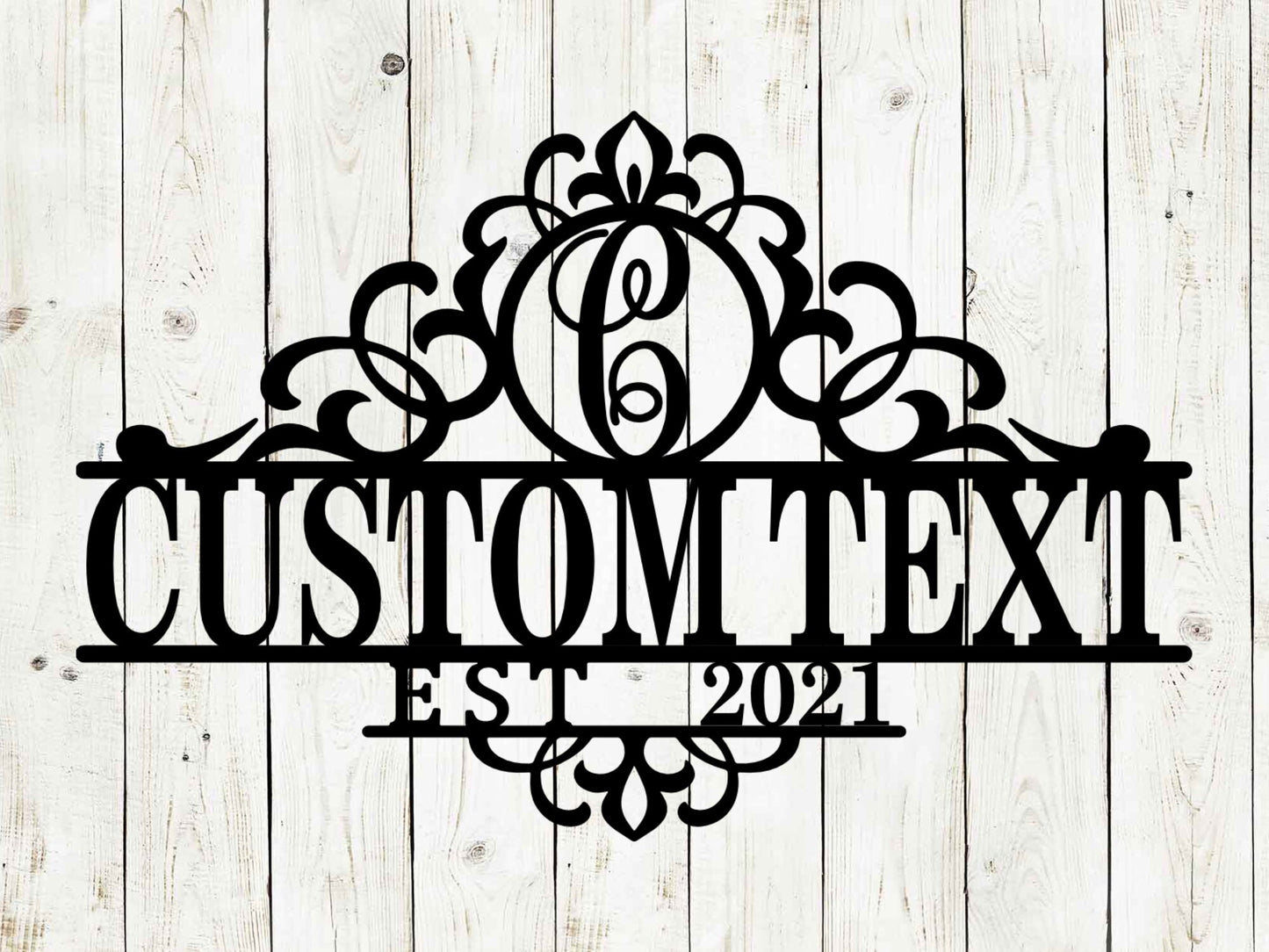 Scroll Family Name Custom Metal Sign, Family Sign, Metal Sign, Custom Metal Sign, Home Decor, Wedding Gift, Mothers Day, Fathers Day