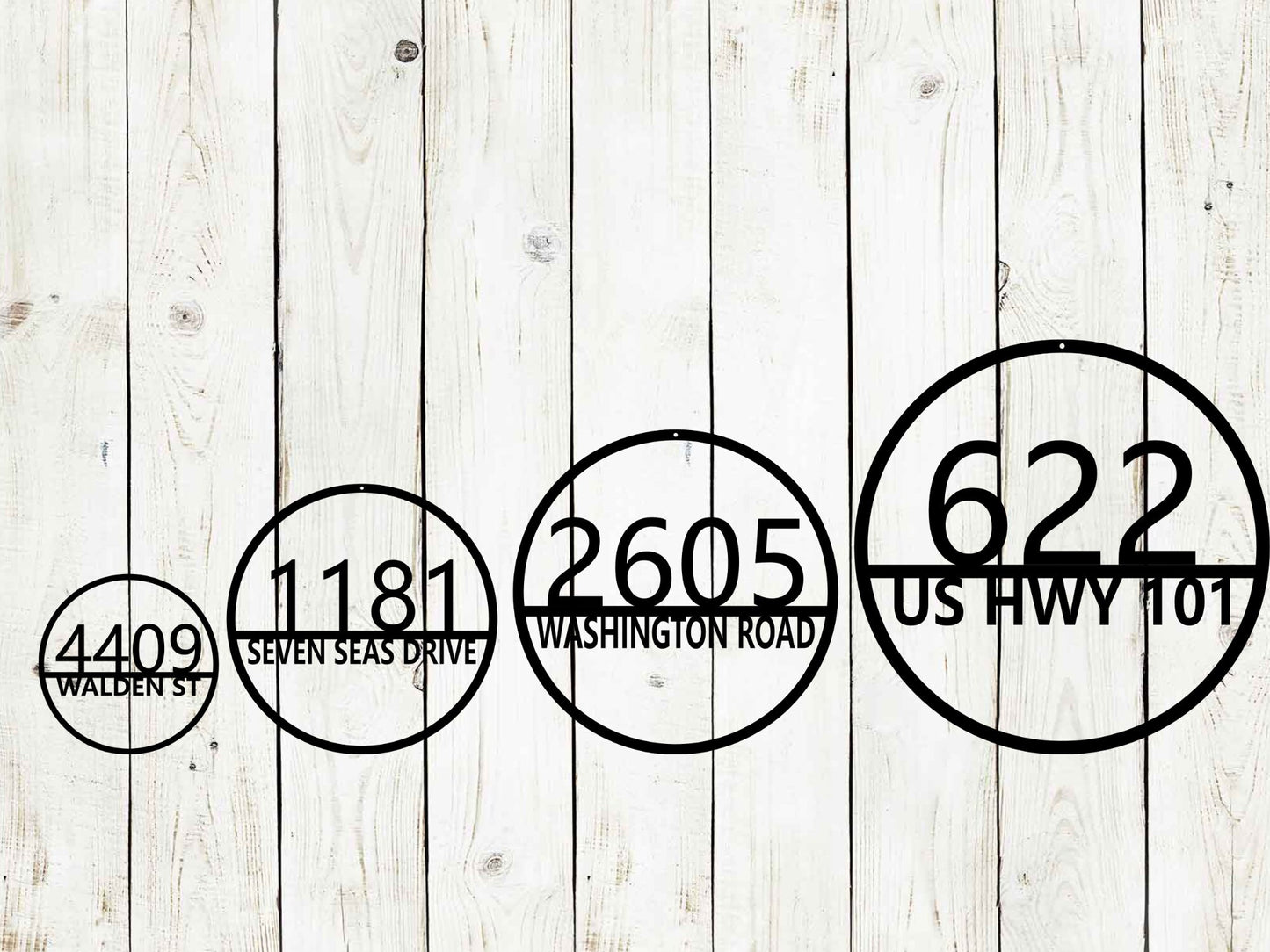 Circle Address Monogram Metal Sign, Custom Address Sign, Address Sign, Family Name Sign, Wall Address Sign, Personalized Address Sign