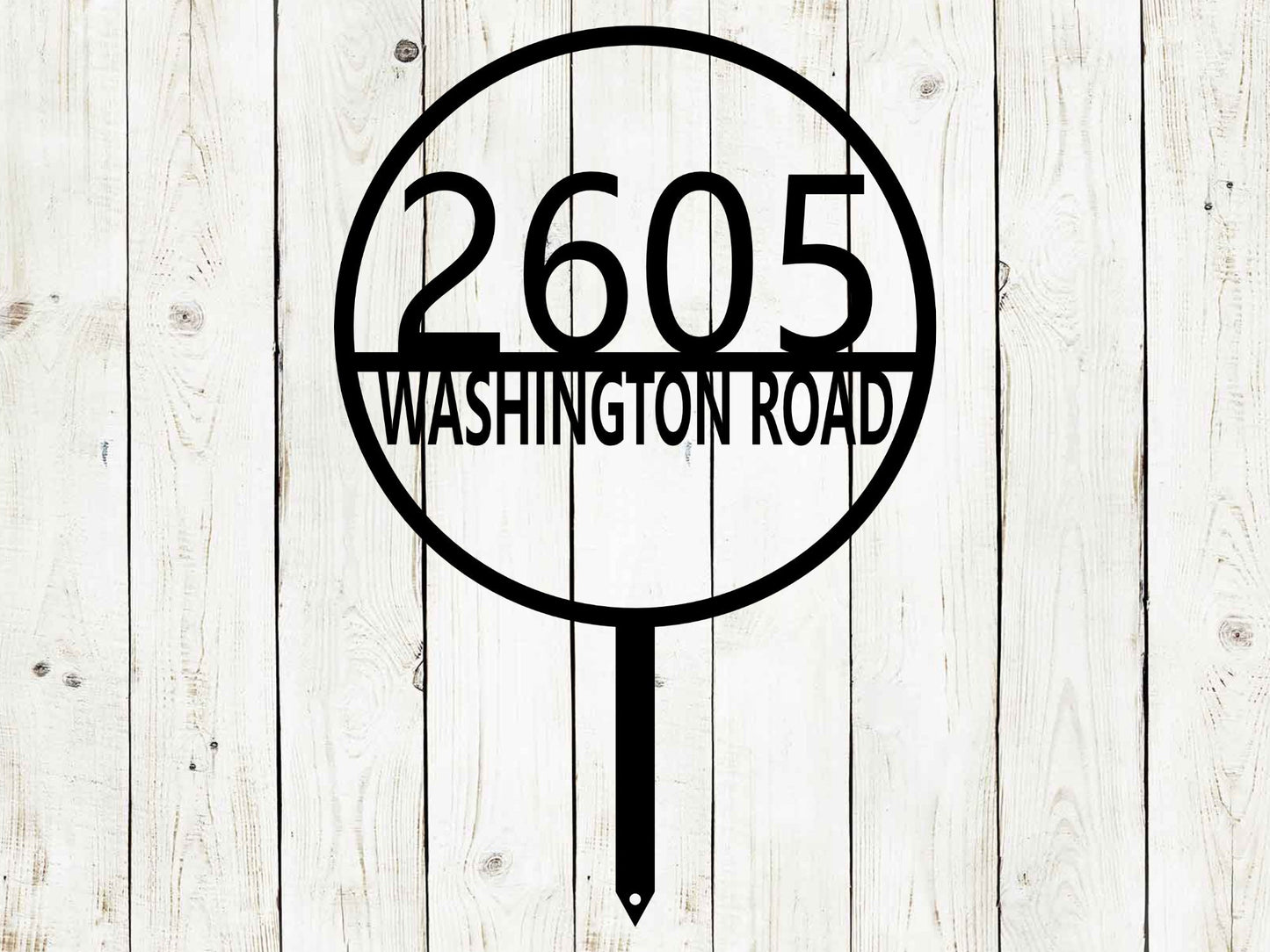 Circle Address Stake Monogram Metal Sign, Custom Address Sign, Address Sign, Family Name Sign, Wall Address Sign, Personalized Address Sign