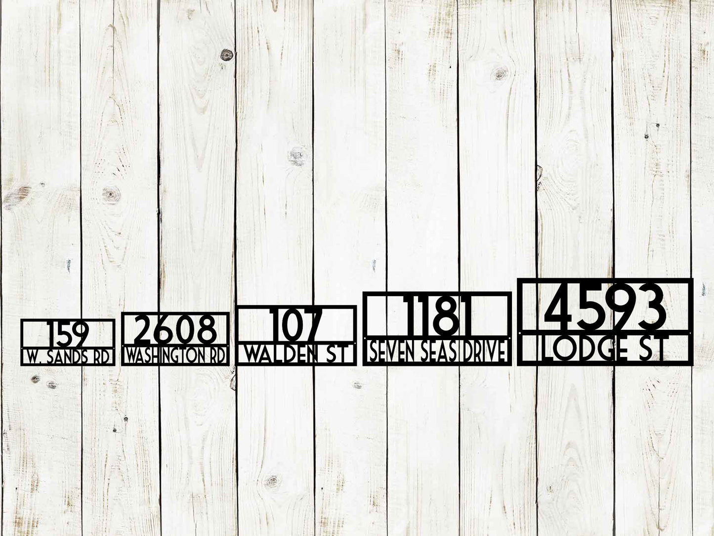 Rectangle Metal Address Sign, Custom Address Sign, Wall Mount Address Sign, Housewarming Gift, Metal Address Plaque, Monogram Address Sign