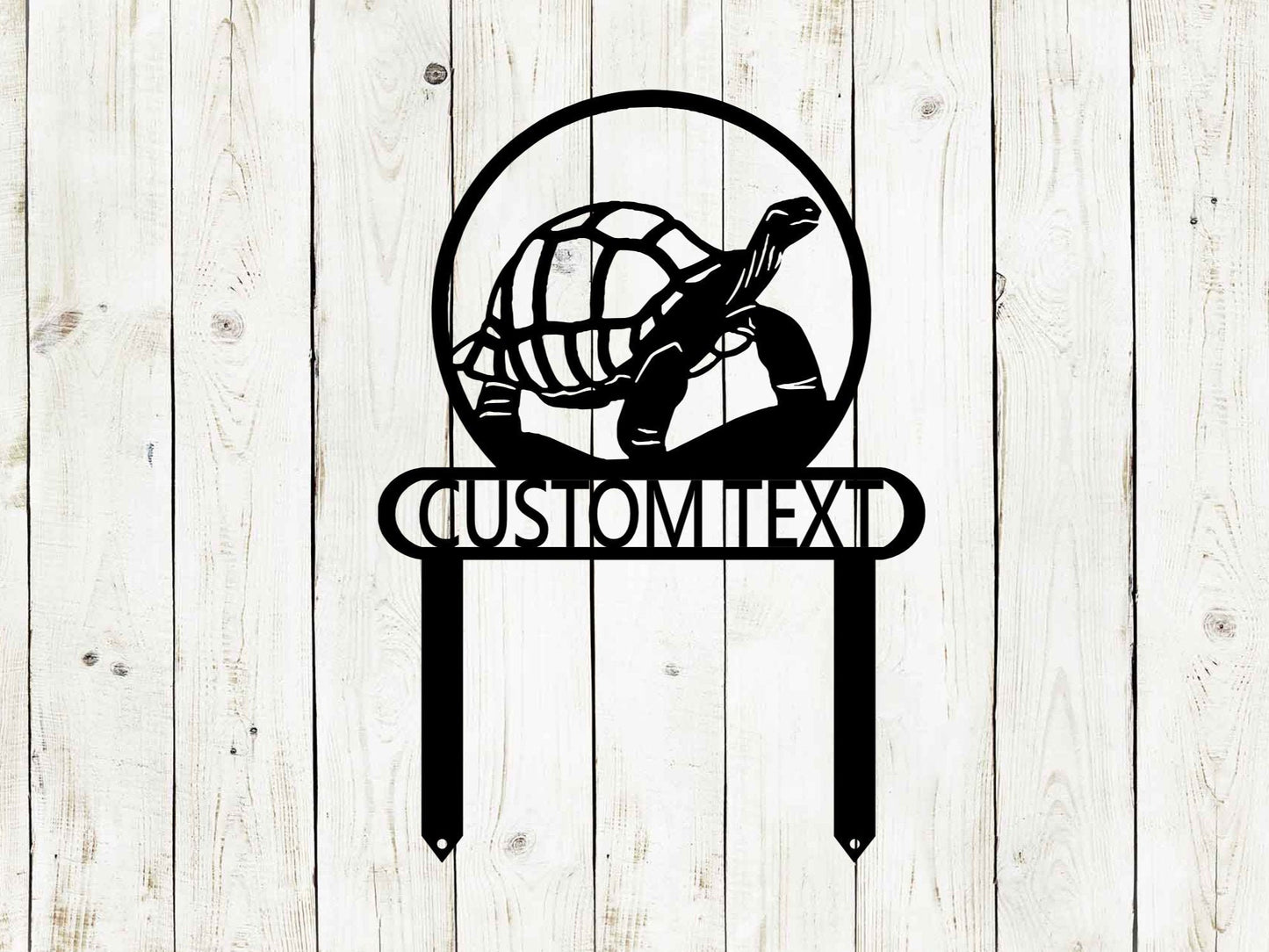 Turtle Custom Metal Sign