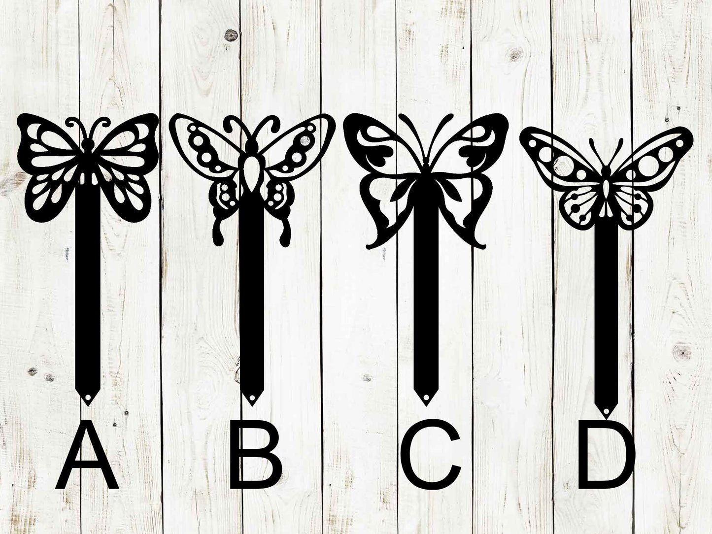 Butterfly Metal Yard Stake, Butterfly Garden Decor