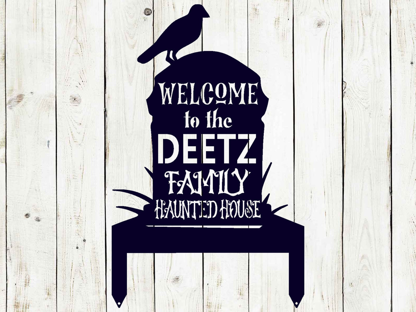 Gravestone Custom Family Name Metal Sign, Halloween, Halloween Sign, Custom Gravestone, Haunted House, Yard Decor, Custom Halloween, Spooky