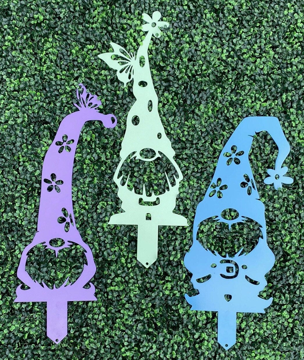 Garden Gnomes Stakes, Gnome Garden Metal Signs