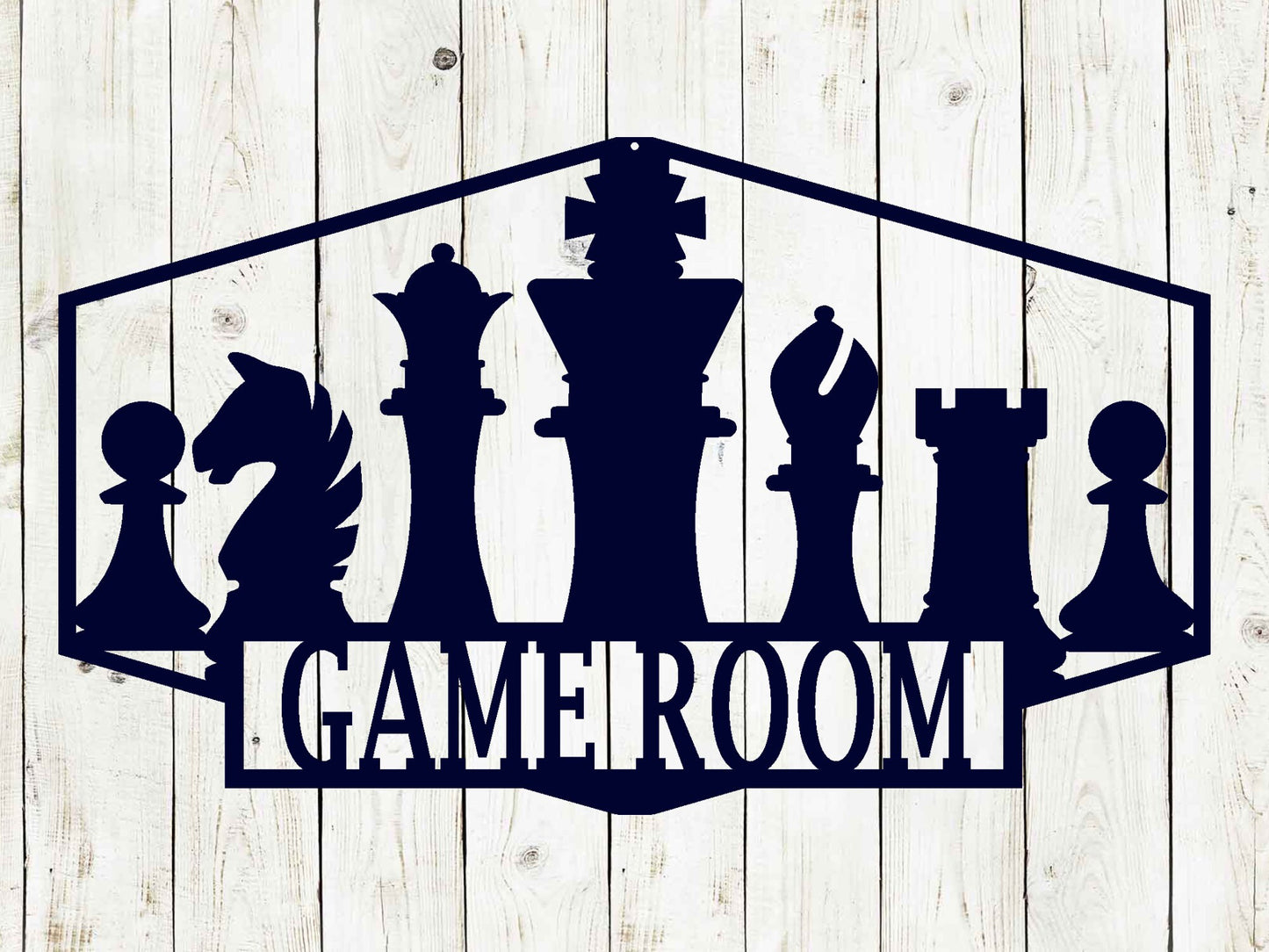 Chess Custom Name Metal Sign, Kids Room Decor, Chess Sign, Metal Chess Sign, Metal Sign, Game Room, Chess Club, Chess Game