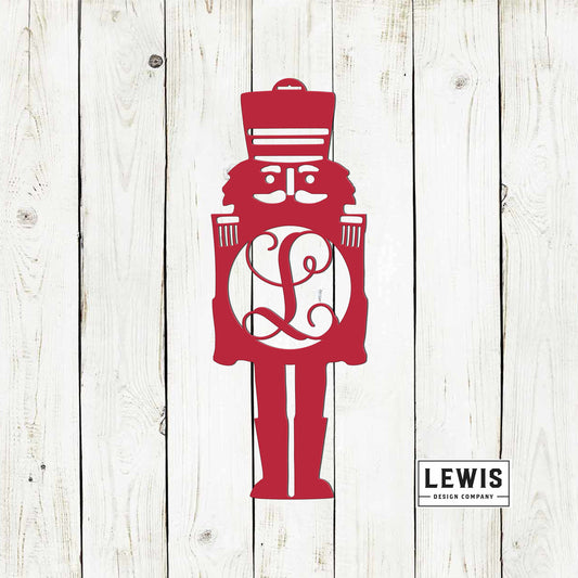 Nutcracker Monogrammed Christmas Door Hanger, Nutcracker Sign, Nutcracker, Christmas Monogram, Christmas Door Hanger, Nutcracker Door Hanger
