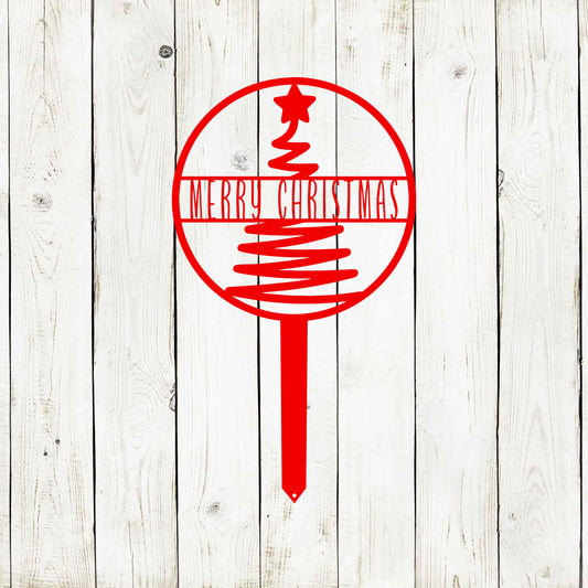 Merry Christmas Tree Yard Stake, Christmas, Yard Decor, Merry Christmas, Christmas Tree, Santa Clause, Holiday Yard Stake, Christmas Yard