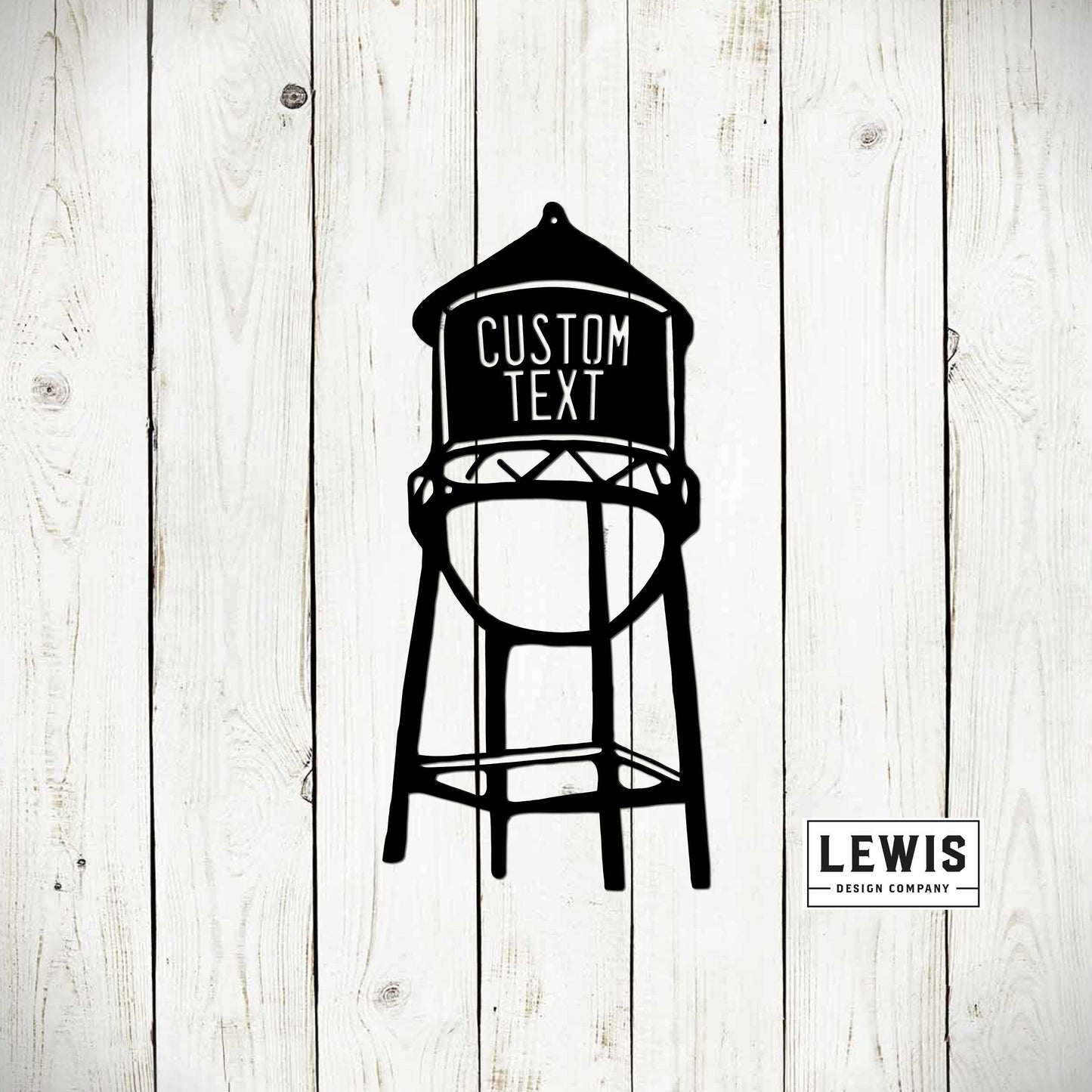 Water Tower Custom Metal Sign, Custom Family Metal Sign, Farmhouse Decoration, Hometown Sign