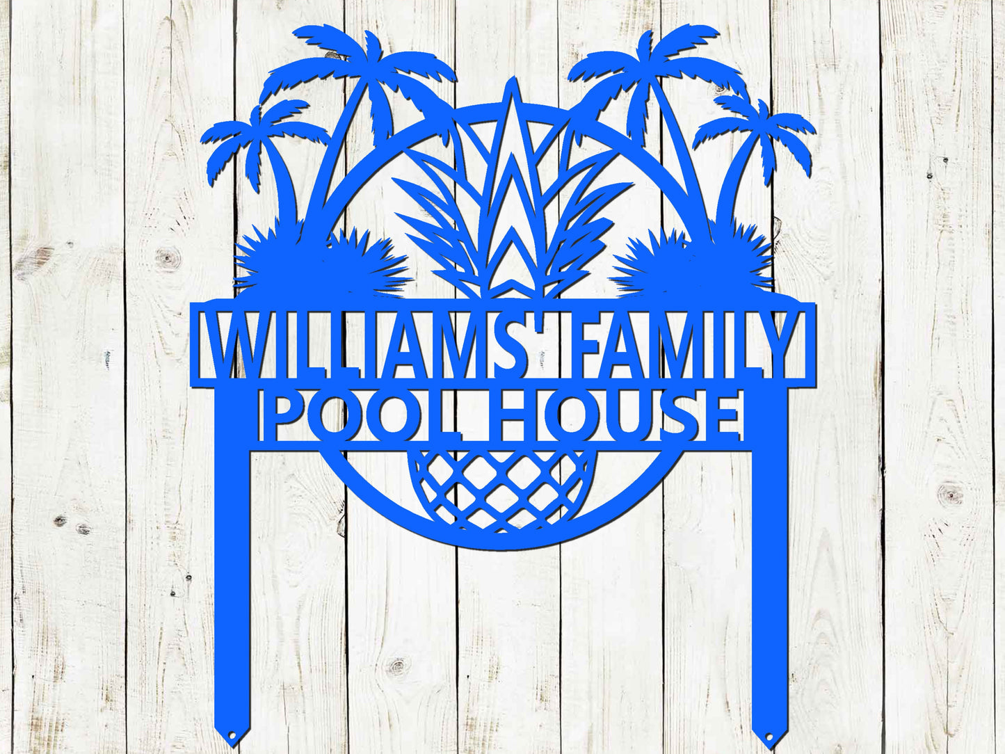 Custom Tropical Garden Sign, Garden Sign, Beach House, Garden Stake, Custom Beach Sign, Metal Yard Art, Outdoor Sign, Beach House Sign