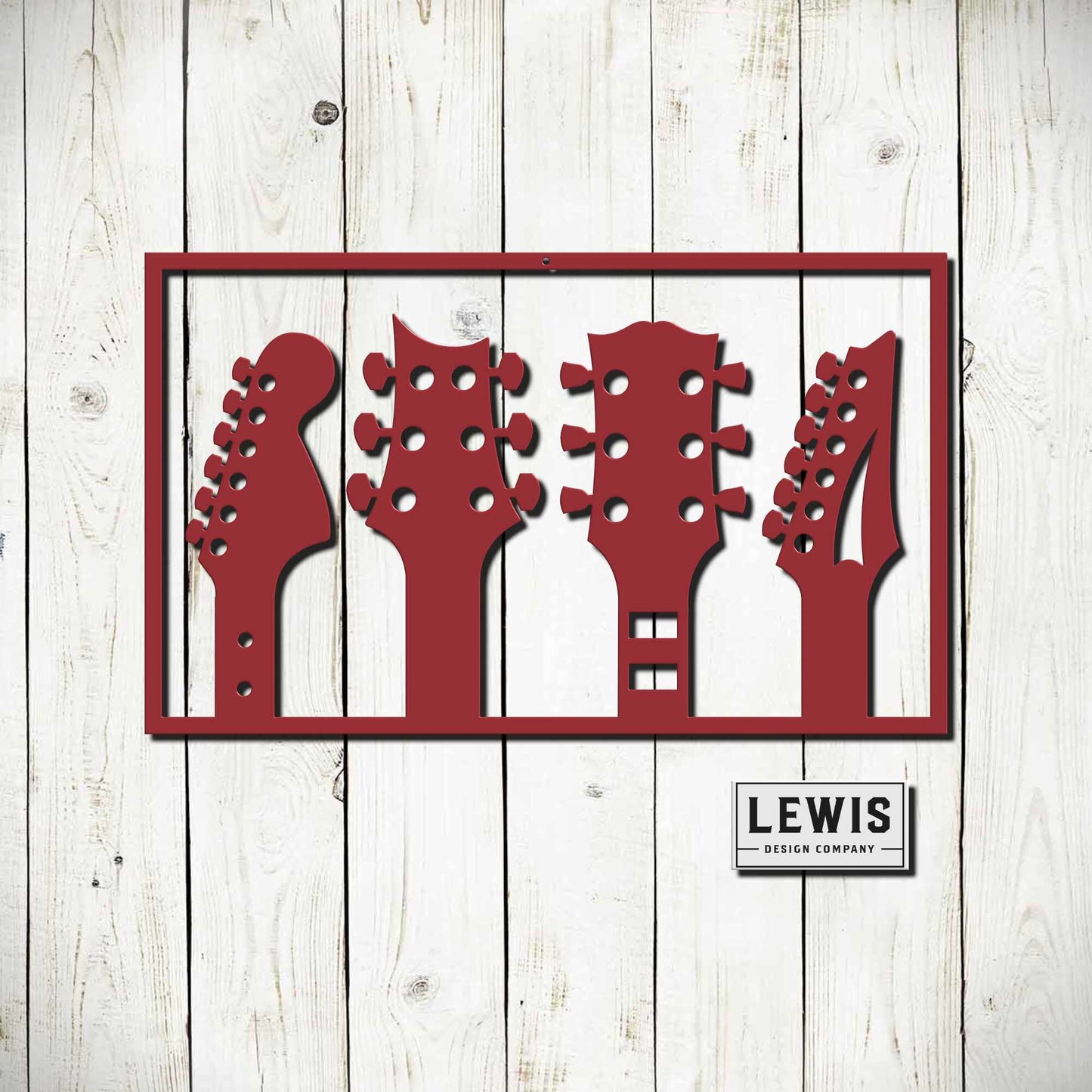Guitar Headstock Metal Sign, Powder Coated Metal Guitar Music Sign, Guitar Player, Music Room Decor, Music Studio, Wall decor