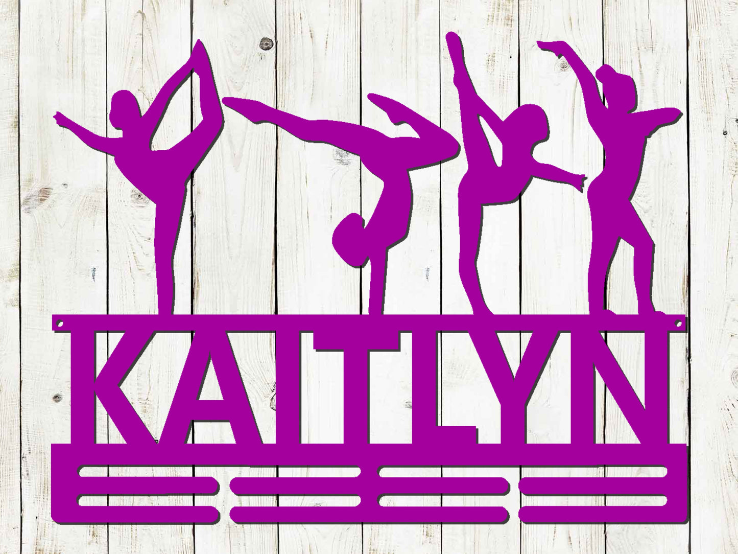 Gymnastics Medal Hanger with Custom Monogram Name