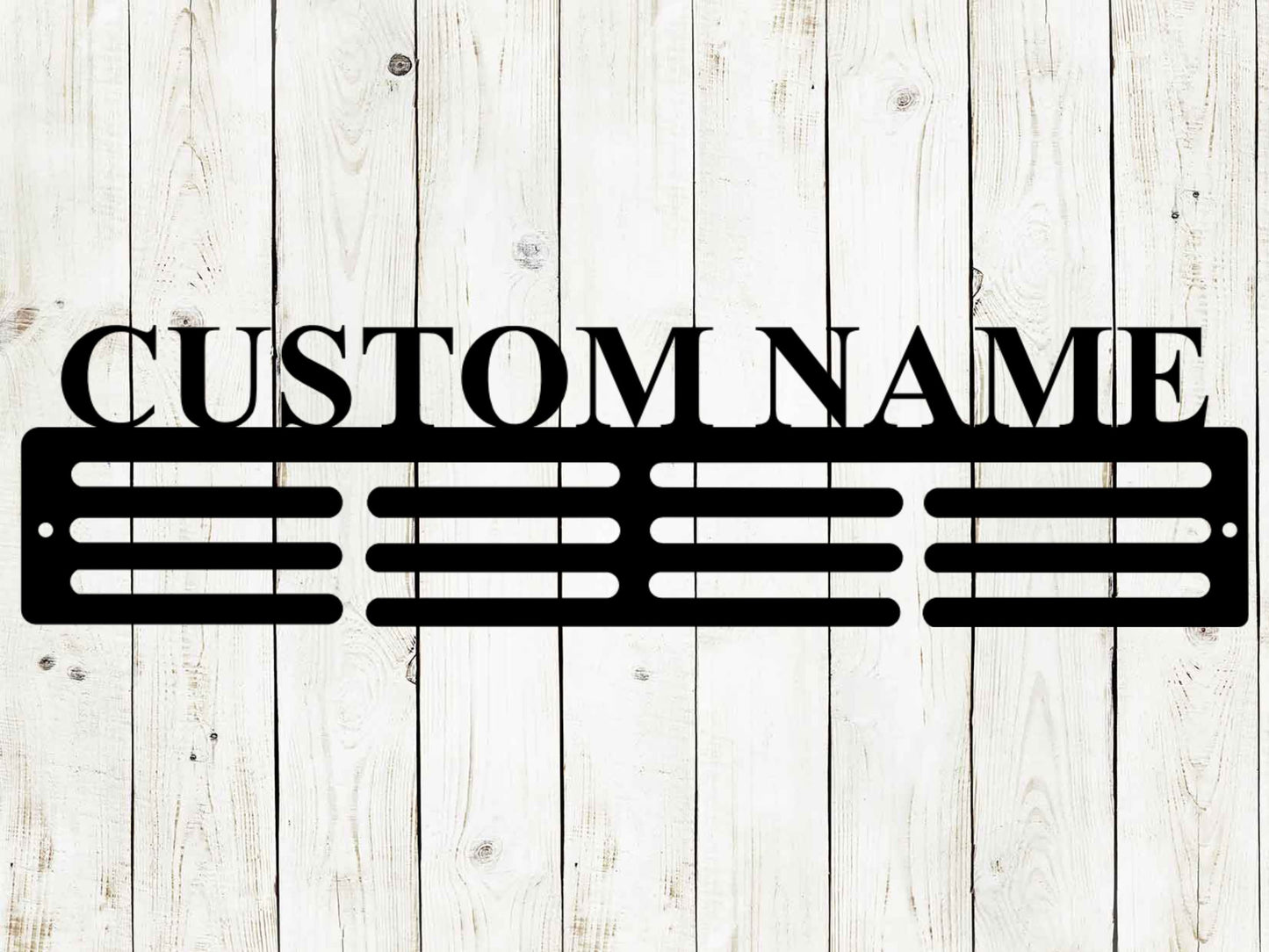 Custom name medal hanger