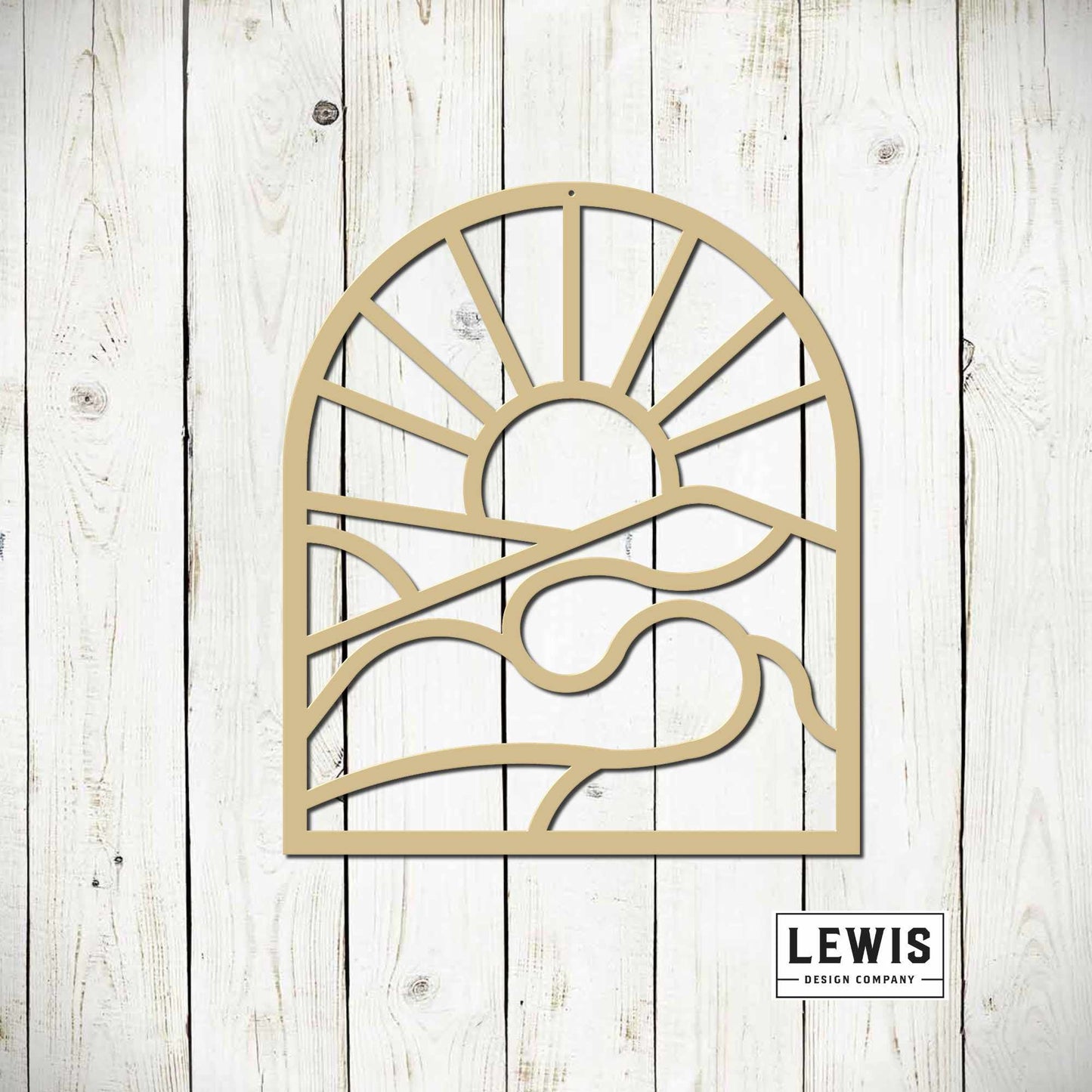 Mountain Sun and Waves Wall Art, Abstract Nature Metal Wall Art, Mountain River Decor, Abstract Decor, Abstract Landscape, Nature Wall Art