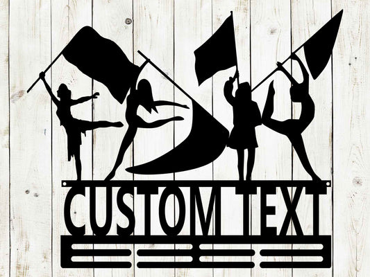 Color Guard Medal Hanger Custom Monogram Name