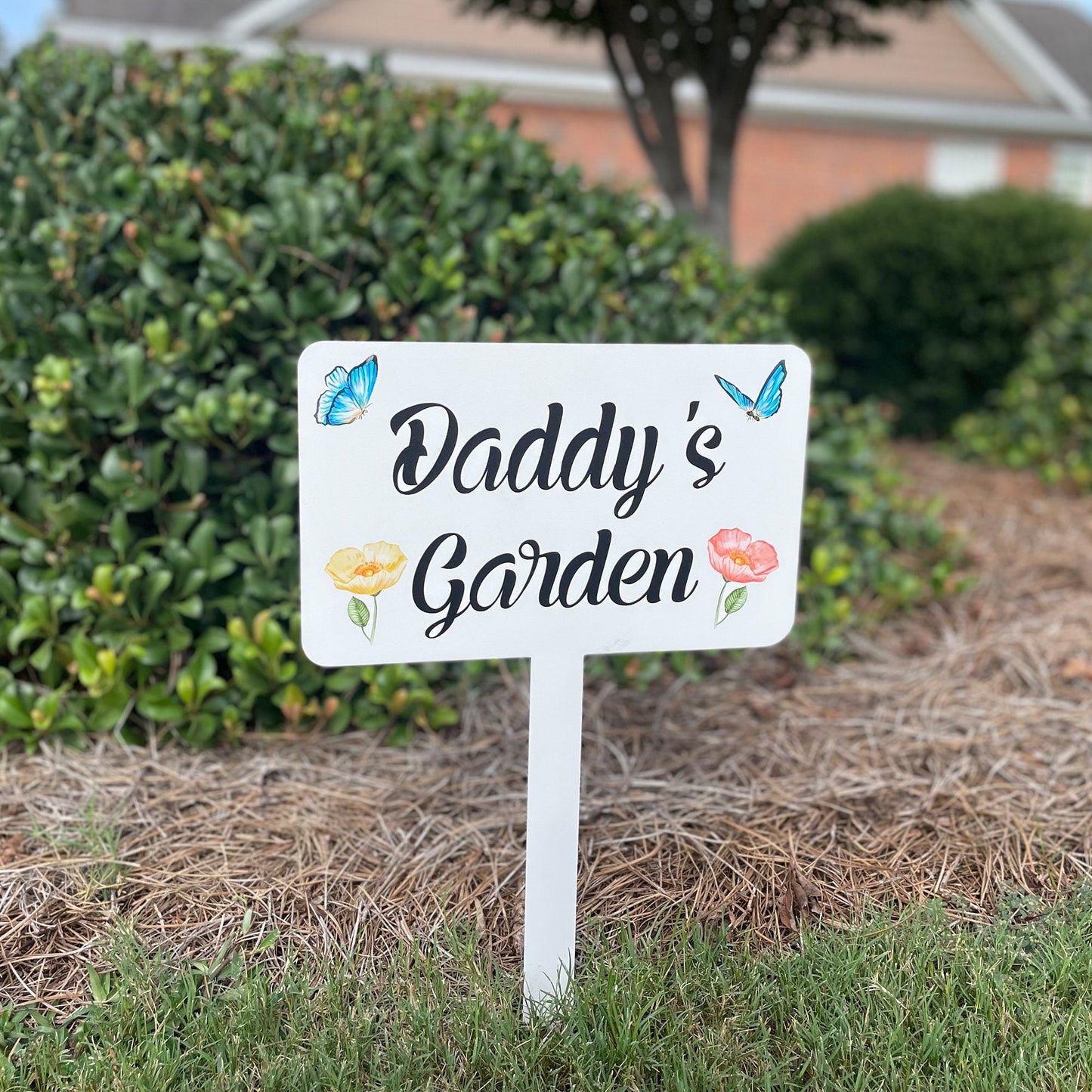 Custom Garden Stake, Butterfly Garden Sign, Metal Garden Sign