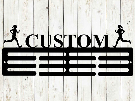 Running Custom Name Medal Hanger Monogram