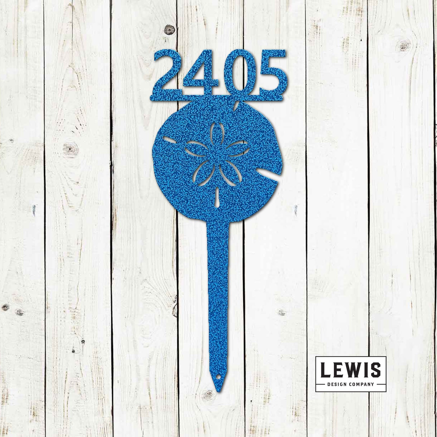 Sand Dollar Custom Address Metal Sign, Metal Address Stake, Custom Beach Address Sign