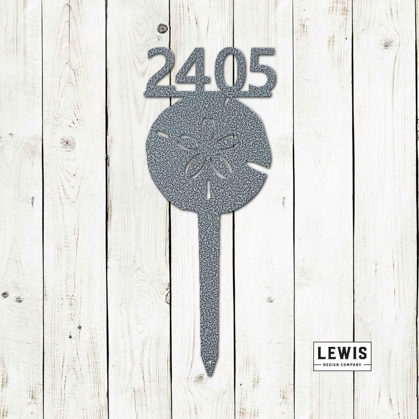 Sand Dollar Custom Address Metal Sign, Metal Address Stake, Custom Beach Address Sign