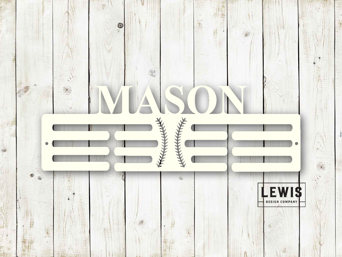 Baseball/Softball Custom Name Medal Hanger - Medal Display, Sports Medals, Kids Room Sports Decor, Baseball, Softball, Athletic Awards