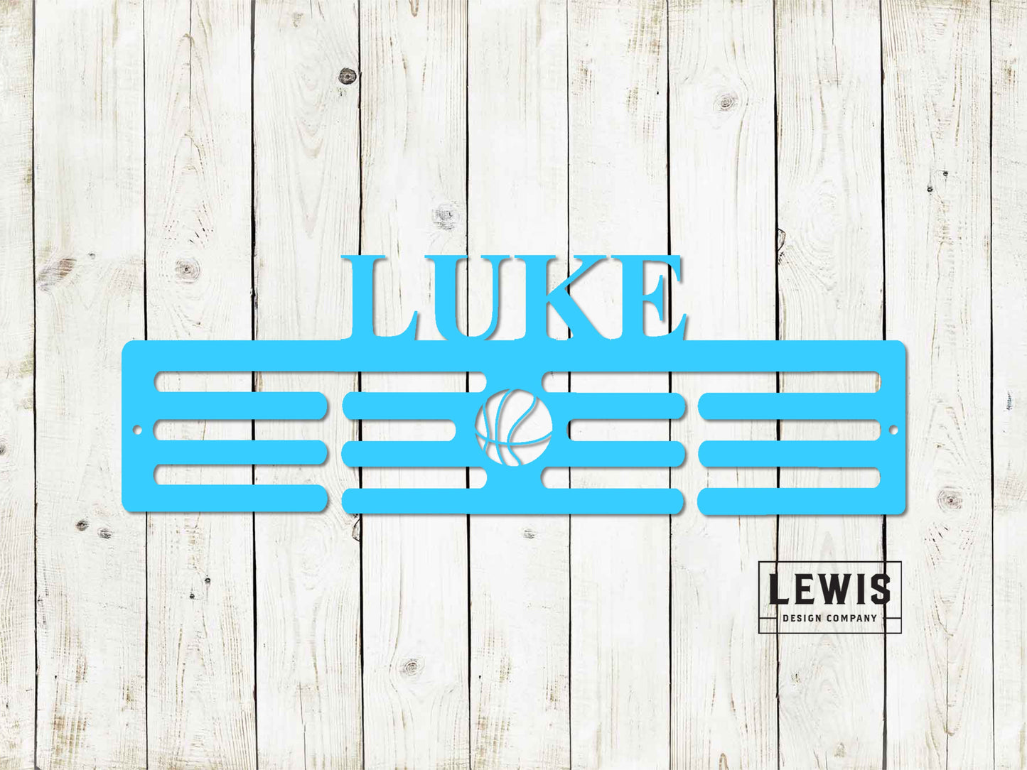 Basketball Custom Name Medal Hanger - Medal Display, Sports Medals, Kids Room Sports Decor, Basketball Player Gift, Athletic Awards
