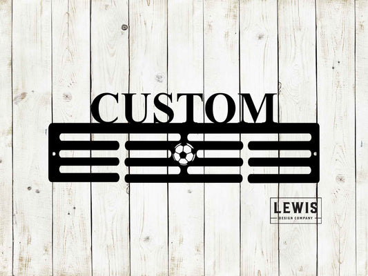 Soccer Custom Name Medal Hanger
