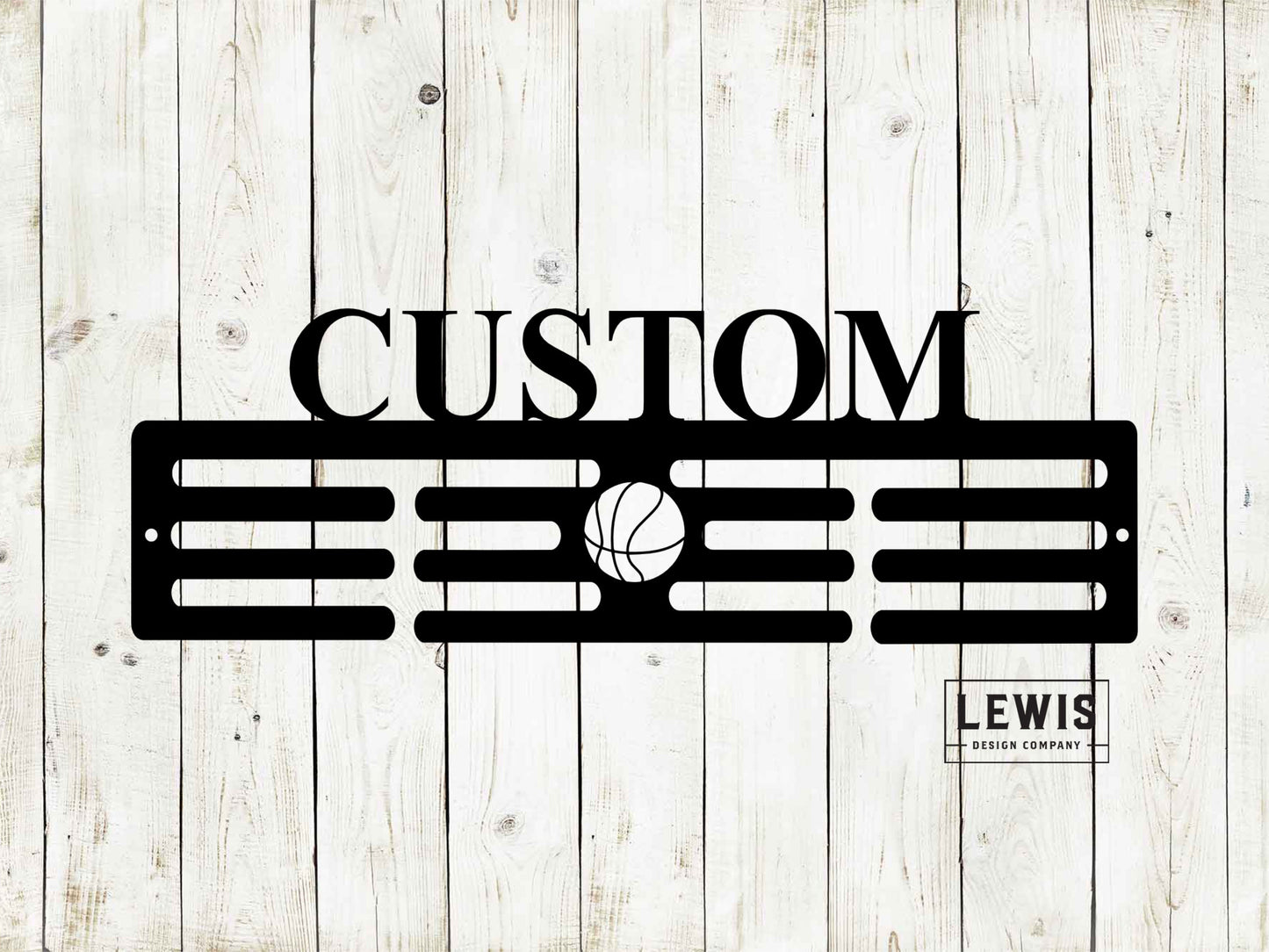 Basketball Custom Name Medal Hanger - Medal Display, Sports Medals, Kids Room Sports Decor, Basketball Player Gift, Athletic Awards