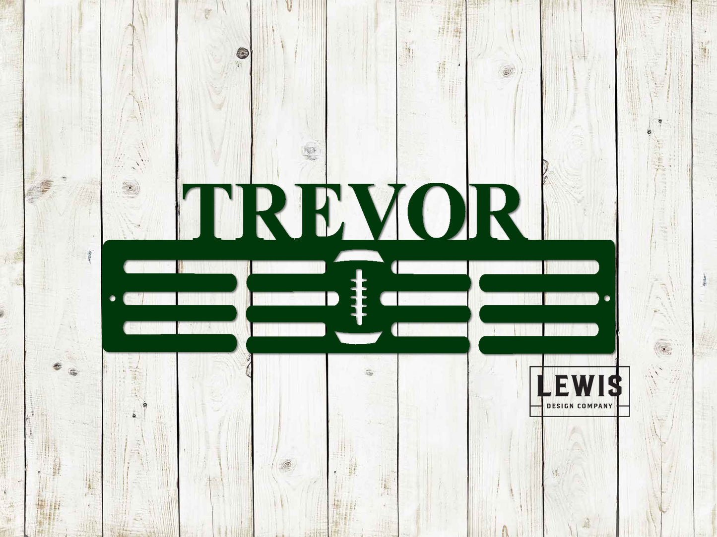 Football Custom Name Medal Hanger