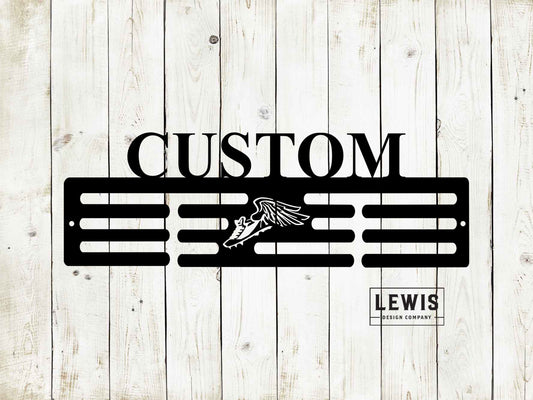 Track and Field Custom Name Medal Hanger