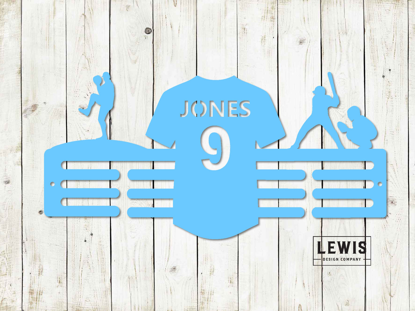 Baseball Jersey Custom Name Medal Hanger - Medal Display, Sports Medals, Kids Room Sports Decor, Baseball, Athletic Awards
