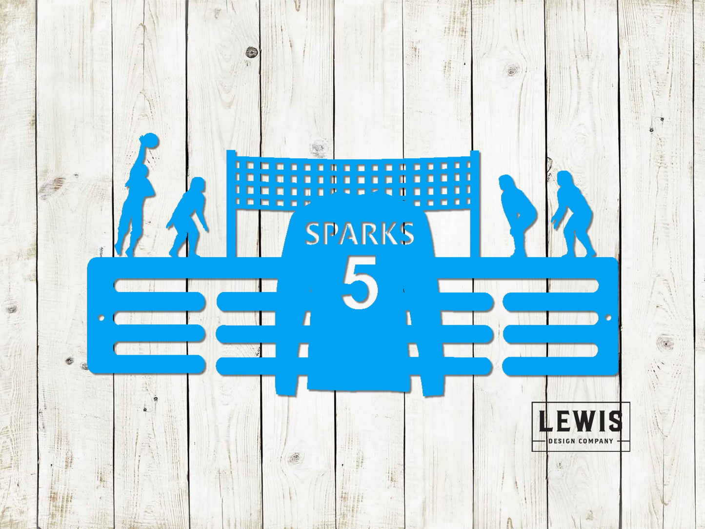 Volleyball Jersey Custom Name Medal Hanger - Medal Display, Sports Medals, Kids Room Sports Decor, Volleyball, Athletic Awards, Kids Gifts