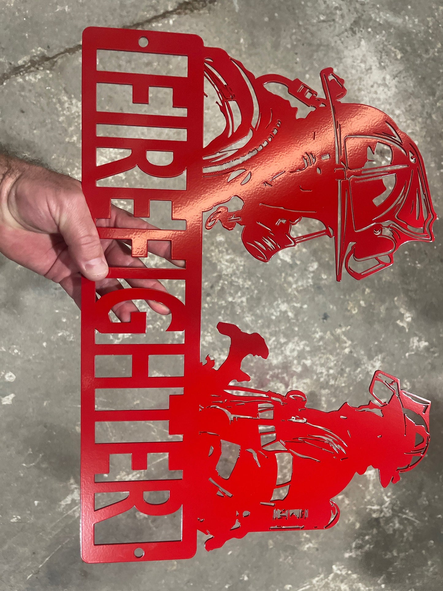 Firefighter Custom Name Metal Sign, Fire Engine, Firefighter Sign, First Responder, Kids Room Decor, Man Cave, Firemen, Firewoman, Fire