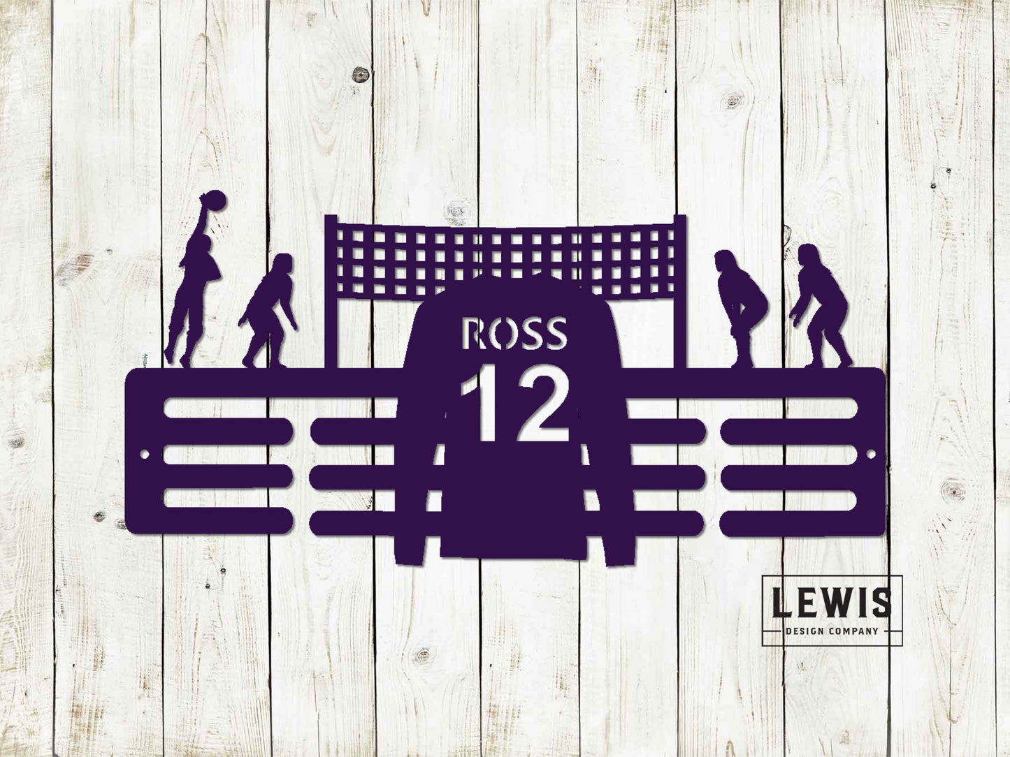 Volleyball Jersey Custom Name Medal Hanger - Medal Display, Sports Medals, Kids Room Sports Decor, Volleyball, Athletic Awards, Kids Gifts
