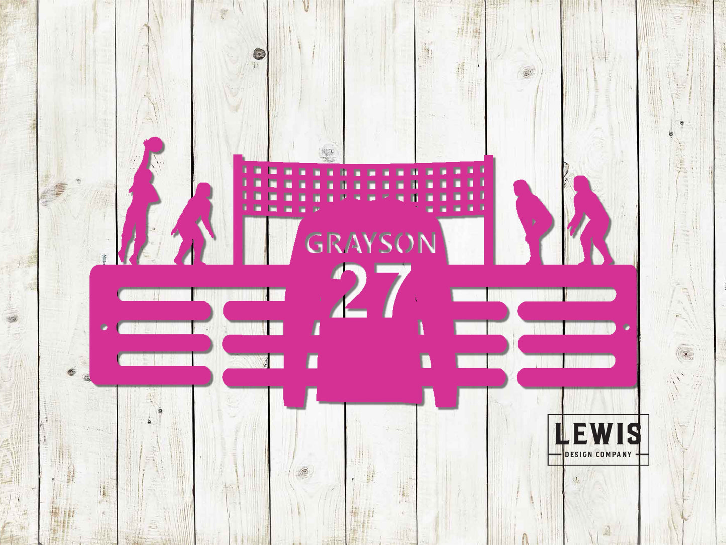 Volleyball Jersey Custom Name Medal Hanger - Medal Display, Sports Medals, Kids Room Sports Decor, Volleyball, Athletic Awards, Kids Gifts