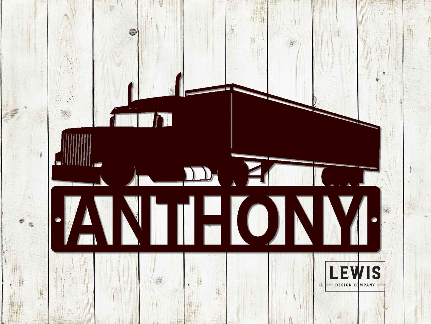Truck Driver Custom Name Metal Sign - Garage Decor, Shop Decor, House Decor, Trucker Gift, Metal Sign, Semi Truck, Trucker, 18 Wheeler