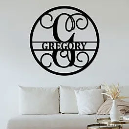 Personalized Monogram Metal Signs