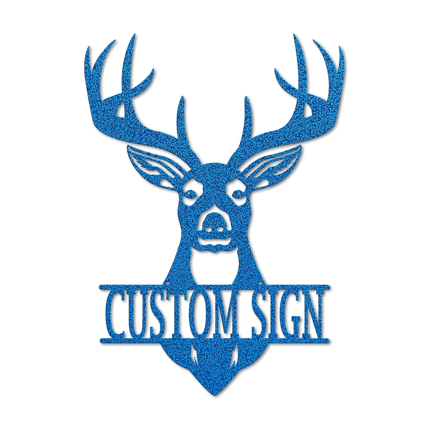 Personalized Deer Head Monogram Metal Sign | Custom Hunting Wall Art