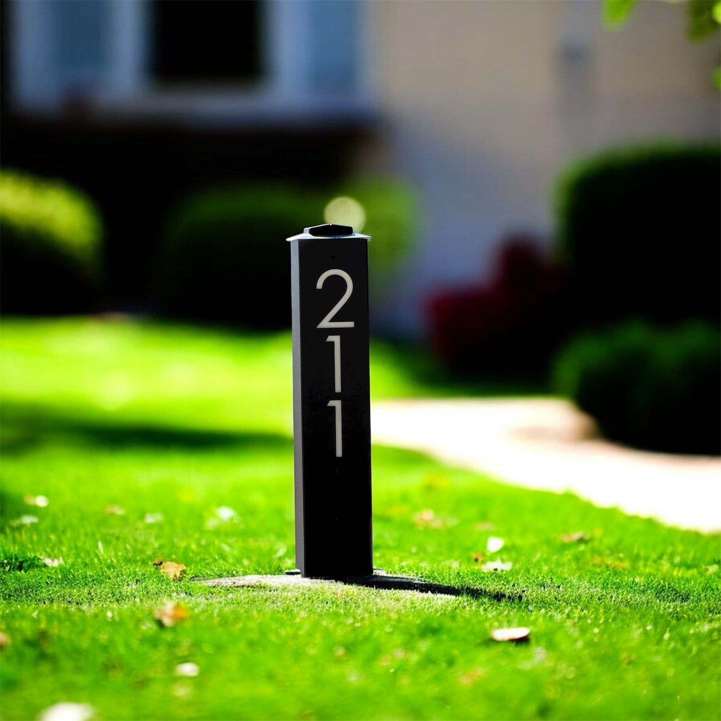 Modern Metal Address Post