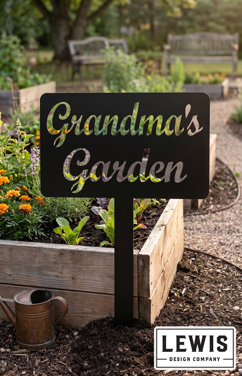 Custom Garden Stake Sign | Personalized Metal Outdoor Accent