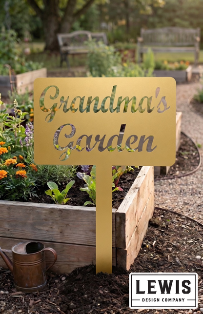 Custom Garden Stake Sign | Personalized Metal Outdoor Accent