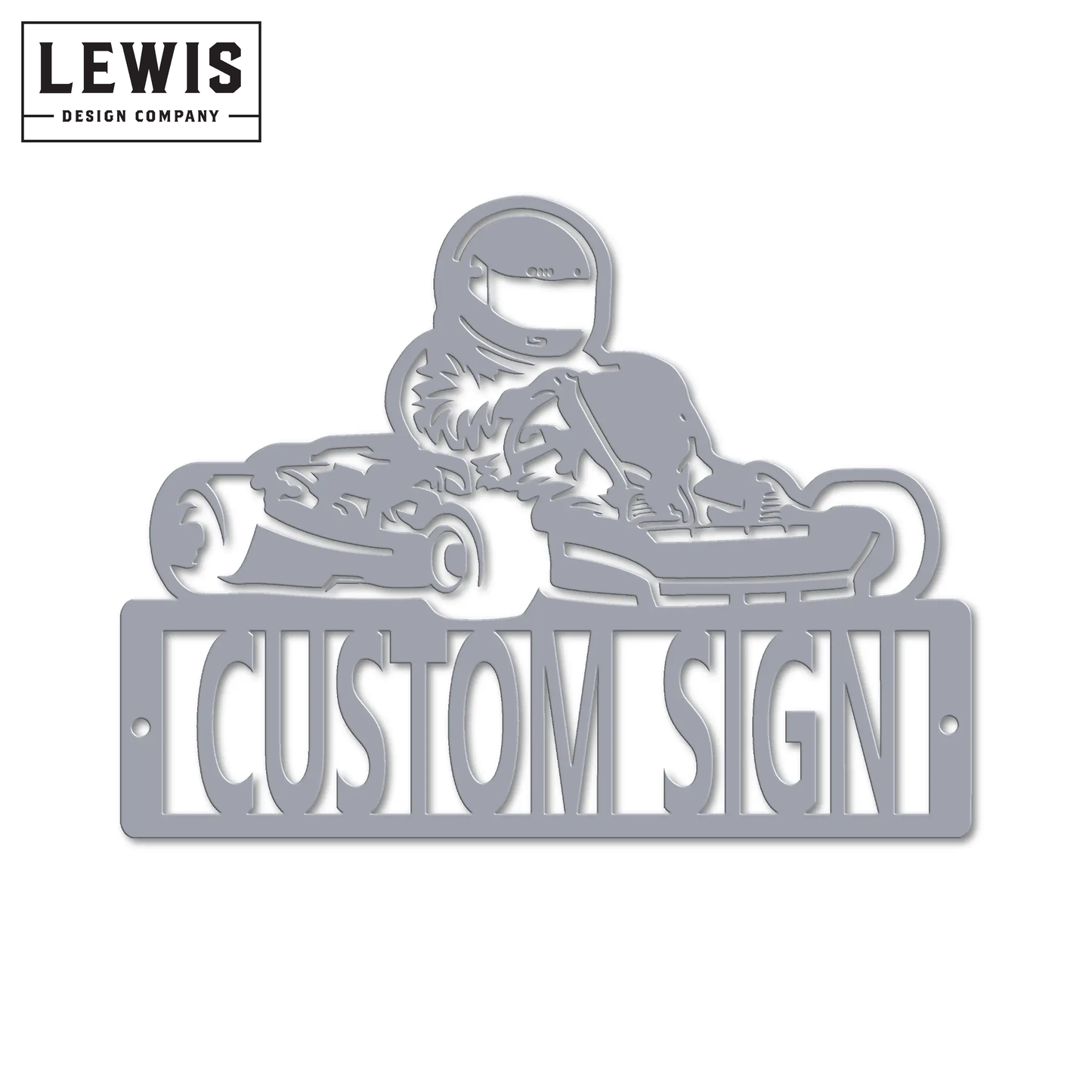 Personalized Go Kart Metal Sign | Custom Name Racing Decor