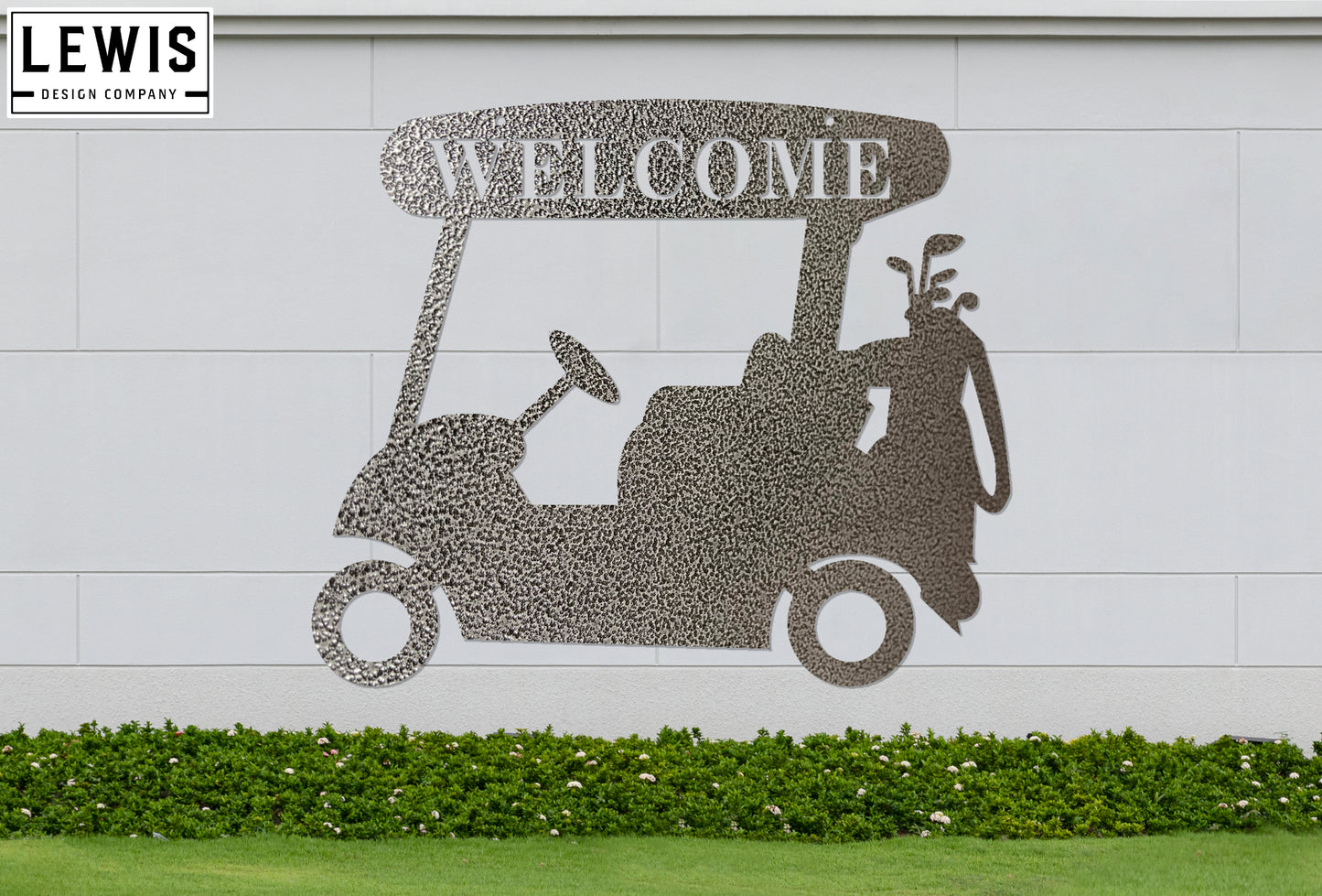 Golf Cart Welcome Sign