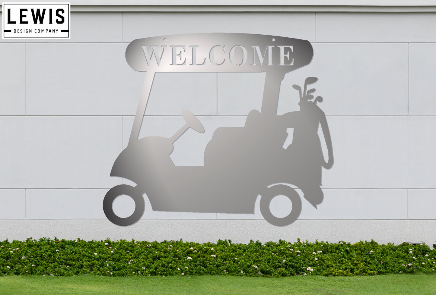 Golf Cart Welcome Sign