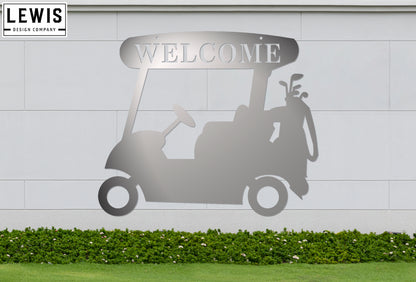 Golf Cart Welcome Sign